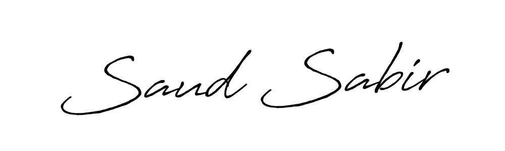 Create a beautiful signature design for name Saud Sabir. With this signature (Antro_Vectra_Bolder) fonts, you can make a handwritten signature for free. Saud Sabir signature style 7 images and pictures png