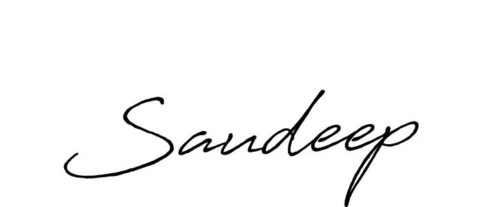 It looks lik you need a new signature style for name Saudeep. Design unique handwritten (Antro_Vectra_Bolder) signature with our free signature maker in just a few clicks. Saudeep signature style 7 images and pictures png