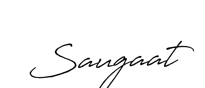Saugaat stylish signature style. Best Handwritten Sign (Antro_Vectra_Bolder) for my name. Handwritten Signature Collection Ideas for my name Saugaat. Saugaat signature style 7 images and pictures png