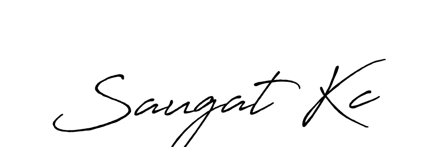 Make a beautiful signature design for name Saugat Kc. Use this online signature maker to create a handwritten signature for free. Saugat Kc signature style 7 images and pictures png