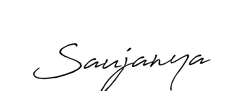 Also we have Saujanya name is the best signature style. Create professional handwritten signature collection using Antro_Vectra_Bolder autograph style. Saujanya signature style 7 images and pictures png