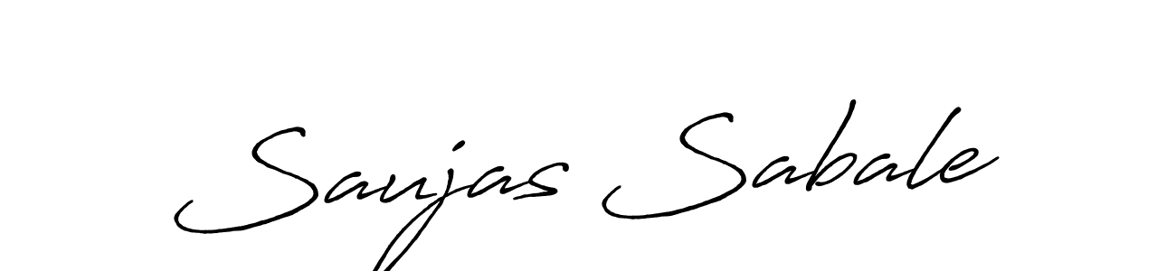 Make a beautiful signature design for name Saujas Sabale. Use this online signature maker to create a handwritten signature for free. Saujas Sabale signature style 7 images and pictures png
