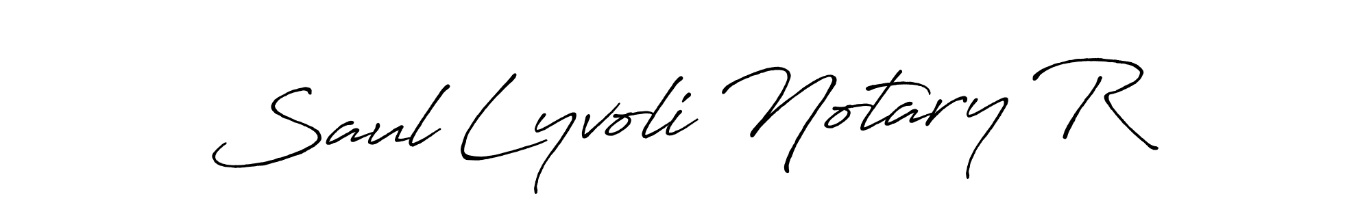 Use a signature maker to create a handwritten signature online. With this signature software, you can design (Antro_Vectra_Bolder) your own signature for name Saul Lyvoli Notary R. Saul Lyvoli Notary R signature style 7 images and pictures png