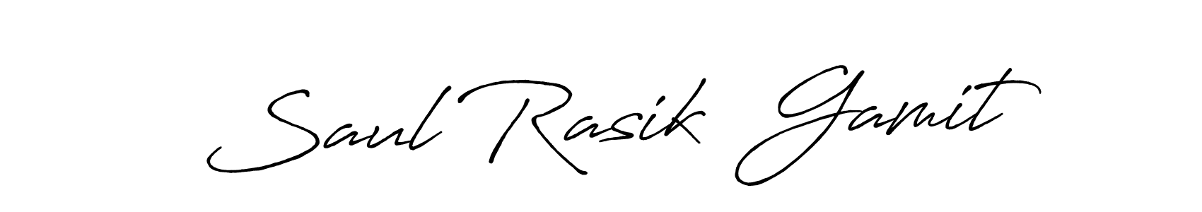 Design your own signature with our free online signature maker. With this signature software, you can create a handwritten (Antro_Vectra_Bolder) signature for name Saul Rasik  Gamit. Saul Rasik  Gamit signature style 7 images and pictures png