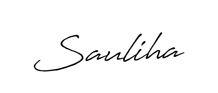 Design your own signature with our free online signature maker. With this signature software, you can create a handwritten (Antro_Vectra_Bolder) signature for name Sauliha. Sauliha signature style 7 images and pictures png