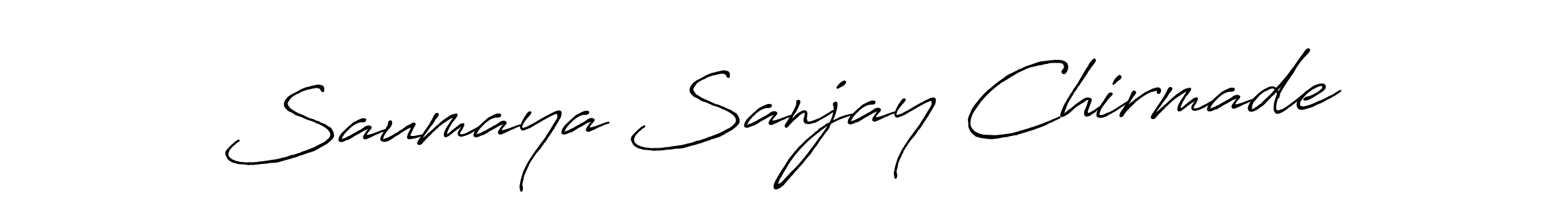 Design your own signature with our free online signature maker. With this signature software, you can create a handwritten (Antro_Vectra_Bolder) signature for name Saumaya Sanjay Chirmade. Saumaya Sanjay Chirmade signature style 7 images and pictures png