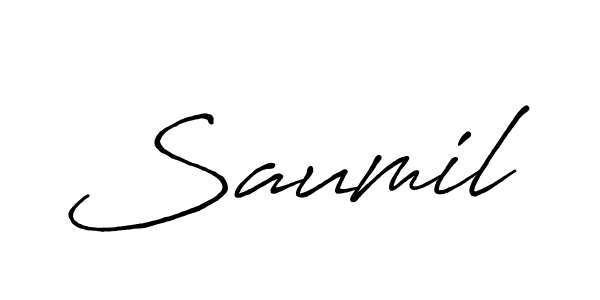 Also we have Saumil name is the best signature style. Create professional handwritten signature collection using Antro_Vectra_Bolder autograph style. Saumil signature style 7 images and pictures png