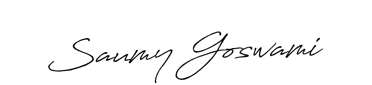 Saumy Goswami stylish signature style. Best Handwritten Sign (Antro_Vectra_Bolder) for my name. Handwritten Signature Collection Ideas for my name Saumy Goswami. Saumy Goswami signature style 7 images and pictures png