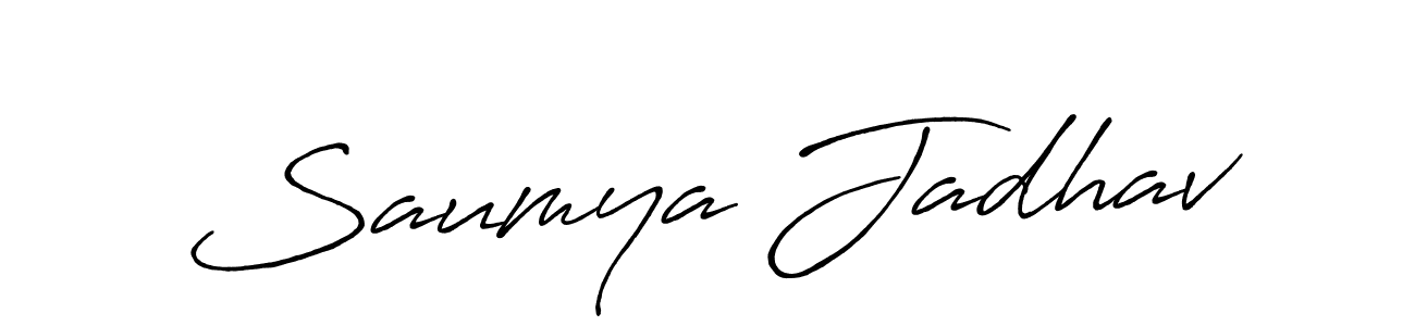Similarly Antro_Vectra_Bolder is the best handwritten signature design. Signature creator online .You can use it as an online autograph creator for name Saumya Jadhav. Saumya Jadhav signature style 7 images and pictures png