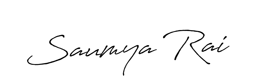 Saumya Rai stylish signature style. Best Handwritten Sign (Antro_Vectra_Bolder) for my name. Handwritten Signature Collection Ideas for my name Saumya Rai. Saumya Rai signature style 7 images and pictures png