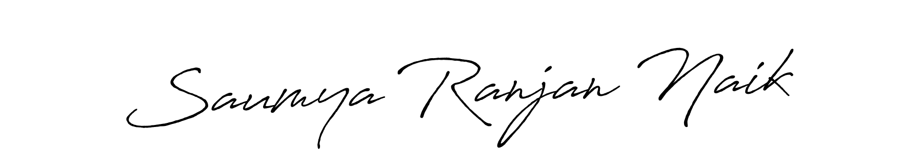 Create a beautiful signature design for name Saumya Ranjan Naik. With this signature (Antro_Vectra_Bolder) fonts, you can make a handwritten signature for free. Saumya Ranjan Naik signature style 7 images and pictures png