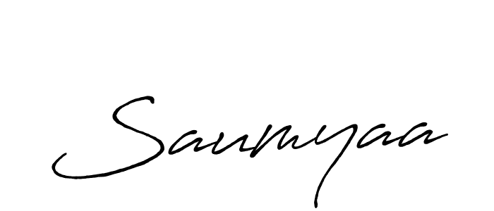 Also we have Saumyaa name is the best signature style. Create professional handwritten signature collection using Antro_Vectra_Bolder autograph style. Saumyaa signature style 7 images and pictures png