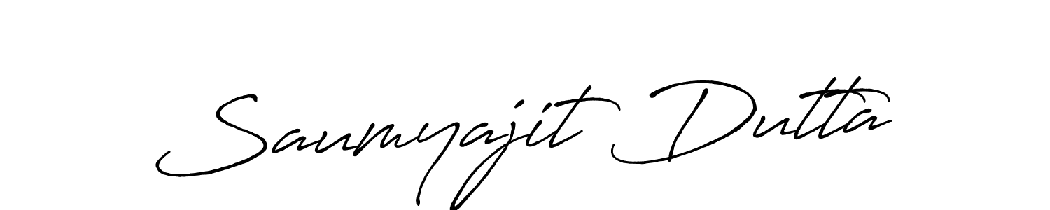 How to make Saumyajit Dutta name signature. Use Antro_Vectra_Bolder style for creating short signs online. This is the latest handwritten sign. Saumyajit Dutta signature style 7 images and pictures png
