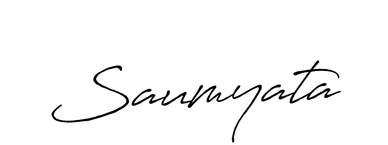 Make a beautiful signature design for name Saumyata. With this signature (Antro_Vectra_Bolder) style, you can create a handwritten signature for free. Saumyata signature style 7 images and pictures png