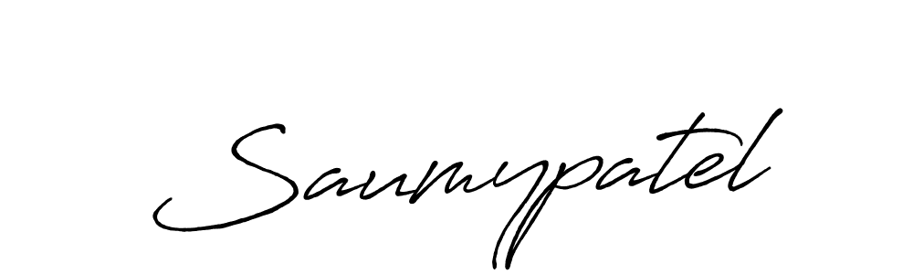 Saumypatel stylish signature style. Best Handwritten Sign (Antro_Vectra_Bolder) for my name. Handwritten Signature Collection Ideas for my name Saumypatel. Saumypatel signature style 7 images and pictures png
