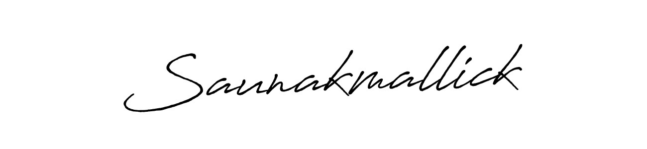 How to make Saunakmallick signature? Antro_Vectra_Bolder is a professional autograph style. Create handwritten signature for Saunakmallick name. Saunakmallick signature style 7 images and pictures png