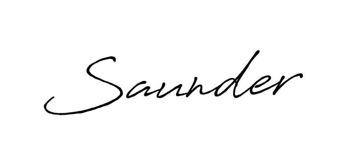It looks lik you need a new signature style for name Saunder. Design unique handwritten (Antro_Vectra_Bolder) signature with our free signature maker in just a few clicks. Saunder signature style 7 images and pictures png