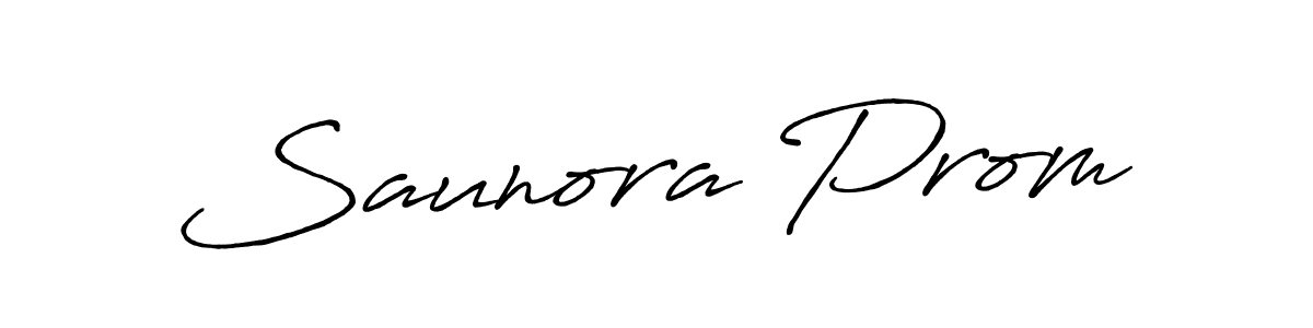 Also we have Saunora Prom name is the best signature style. Create professional handwritten signature collection using Antro_Vectra_Bolder autograph style. Saunora Prom signature style 7 images and pictures png