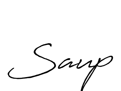 Also we have Saup name is the best signature style. Create professional handwritten signature collection using Antro_Vectra_Bolder autograph style. Saup signature style 7 images and pictures png