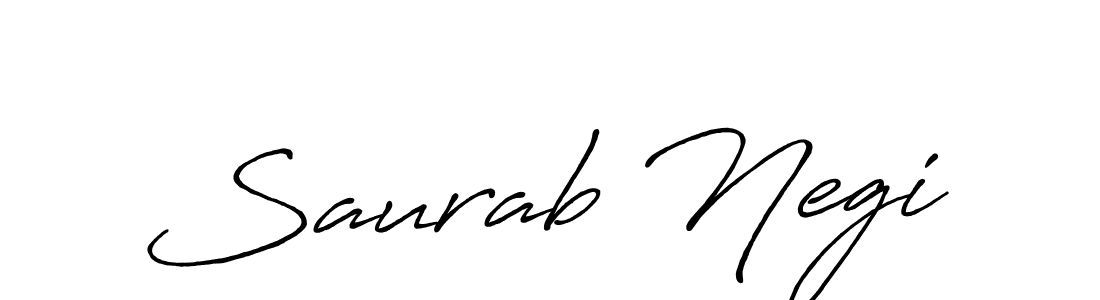 Make a beautiful signature design for name Saurab Negi. With this signature (Antro_Vectra_Bolder) style, you can create a handwritten signature for free. Saurab Negi signature style 7 images and pictures png