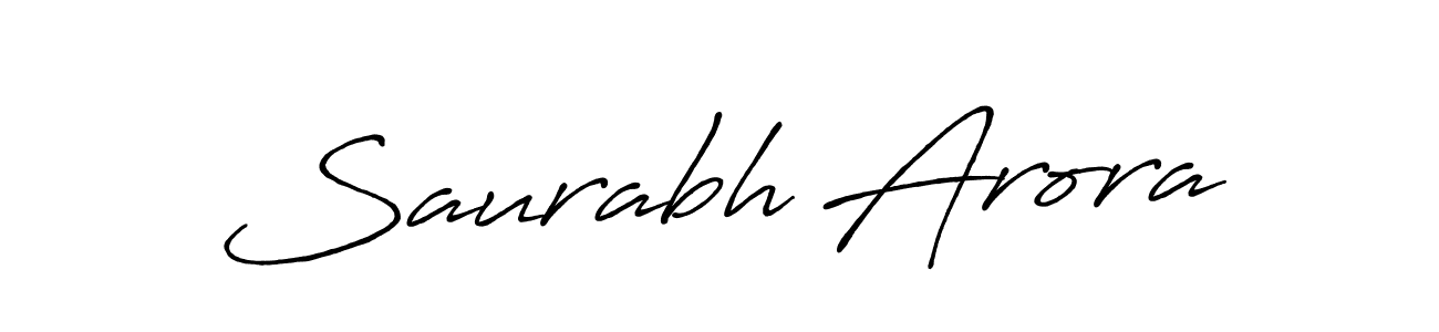 Design your own signature with our free online signature maker. With this signature software, you can create a handwritten (Antro_Vectra_Bolder) signature for name Saurabh Arora. Saurabh Arora signature style 7 images and pictures png