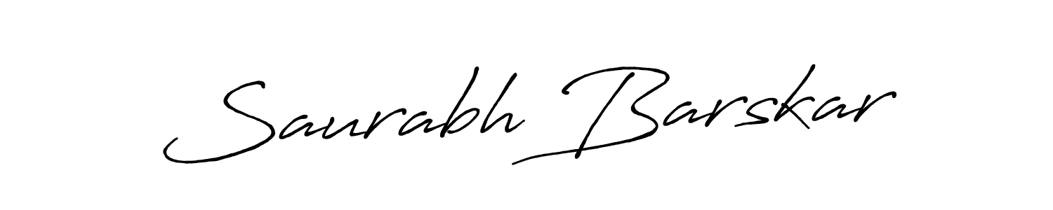 Make a beautiful signature design for name Saurabh Barskar. With this signature (Antro_Vectra_Bolder) style, you can create a handwritten signature for free. Saurabh Barskar signature style 7 images and pictures png
