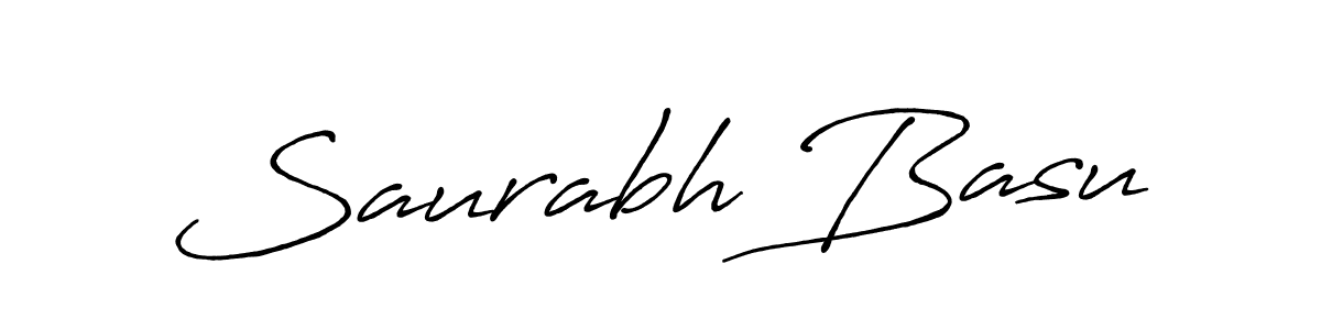 Design your own signature with our free online signature maker. With this signature software, you can create a handwritten (Antro_Vectra_Bolder) signature for name Saurabh Basu. Saurabh Basu signature style 7 images and pictures png