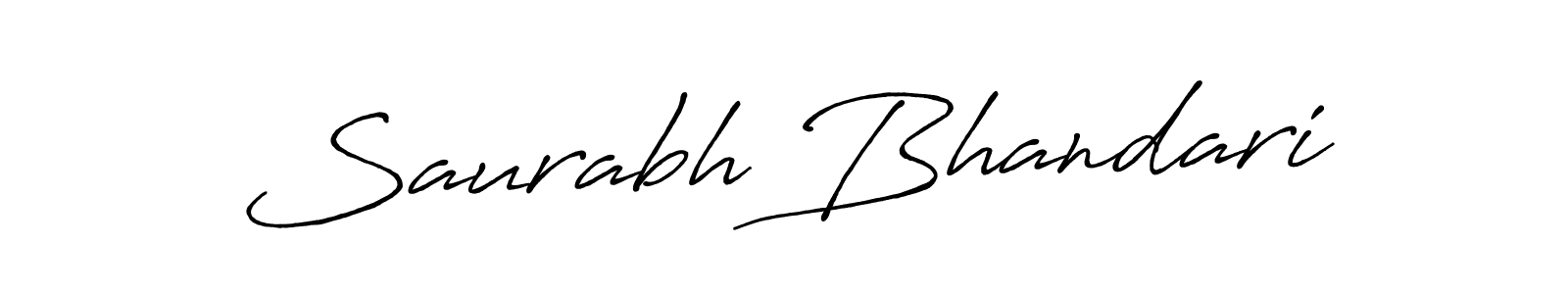 How to make Saurabh Bhandari name signature. Use Antro_Vectra_Bolder style for creating short signs online. This is the latest handwritten sign. Saurabh Bhandari signature style 7 images and pictures png