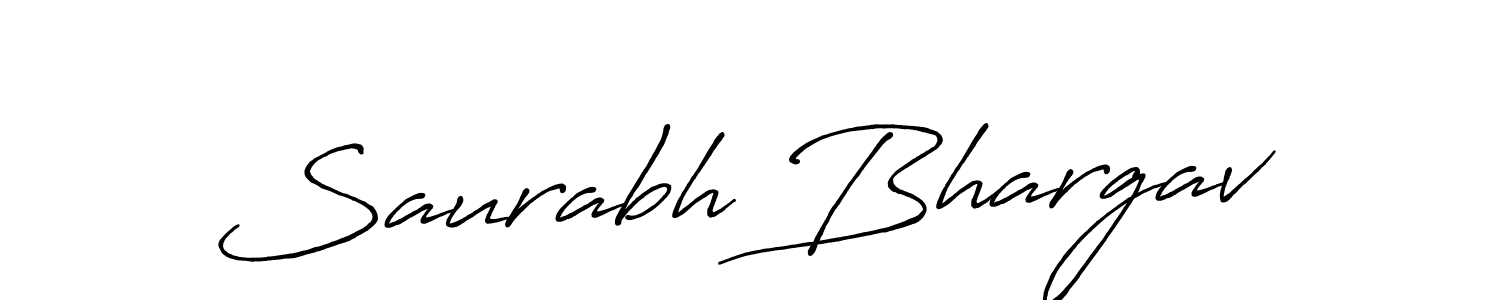 Design your own signature with our free online signature maker. With this signature software, you can create a handwritten (Antro_Vectra_Bolder) signature for name Saurabh Bhargav. Saurabh Bhargav signature style 7 images and pictures png