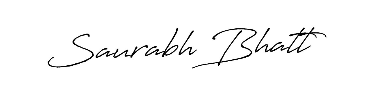 Saurabh Bhatt stylish signature style. Best Handwritten Sign (Antro_Vectra_Bolder) for my name. Handwritten Signature Collection Ideas for my name Saurabh Bhatt. Saurabh Bhatt signature style 7 images and pictures png