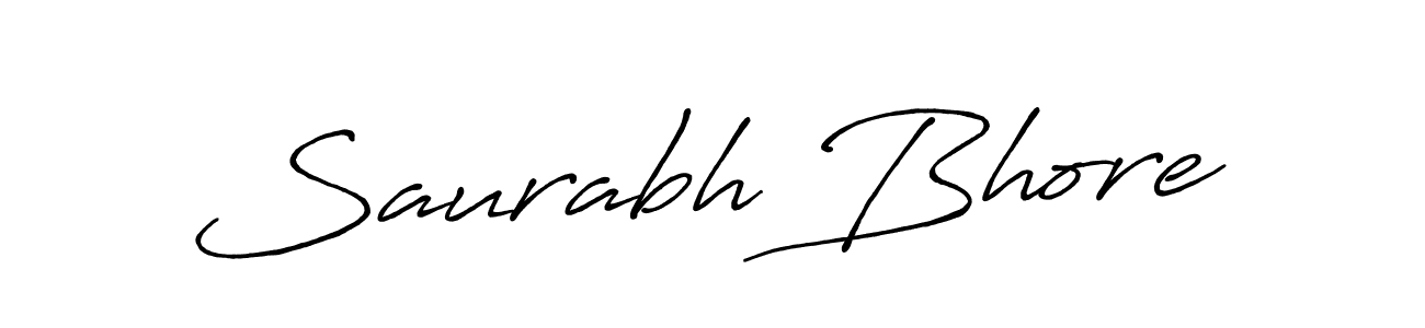 Design your own signature with our free online signature maker. With this signature software, you can create a handwritten (Antro_Vectra_Bolder) signature for name Saurabh Bhore. Saurabh Bhore signature style 7 images and pictures png