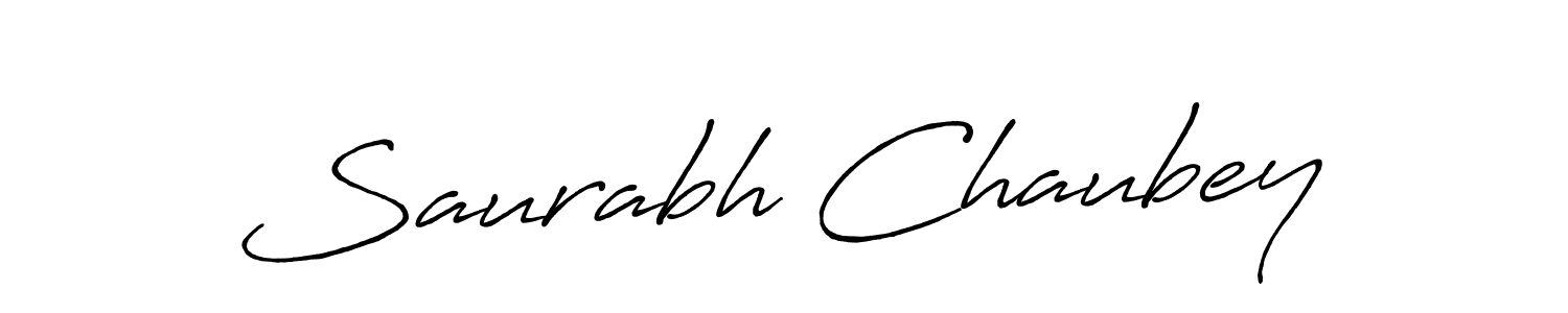 Saurabh Chaubey stylish signature style. Best Handwritten Sign (Antro_Vectra_Bolder) for my name. Handwritten Signature Collection Ideas for my name Saurabh Chaubey. Saurabh Chaubey signature style 7 images and pictures png