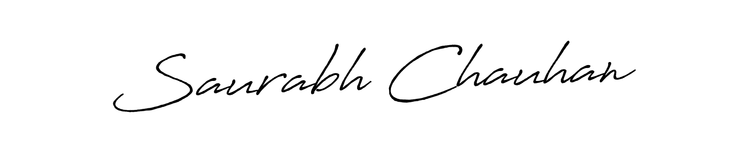 Design your own signature with our free online signature maker. With this signature software, you can create a handwritten (Antro_Vectra_Bolder) signature for name Saurabh Chauhan. Saurabh Chauhan signature style 7 images and pictures png