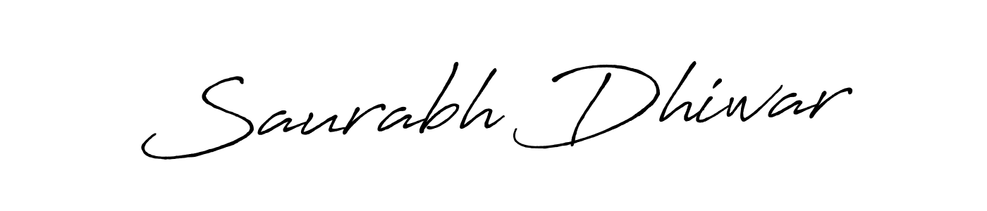 The best way (Antro_Vectra_Bolder) to make a short signature is to pick only two or three words in your name. The name Saurabh Dhiwar include a total of six letters. For converting this name. Saurabh Dhiwar signature style 7 images and pictures png