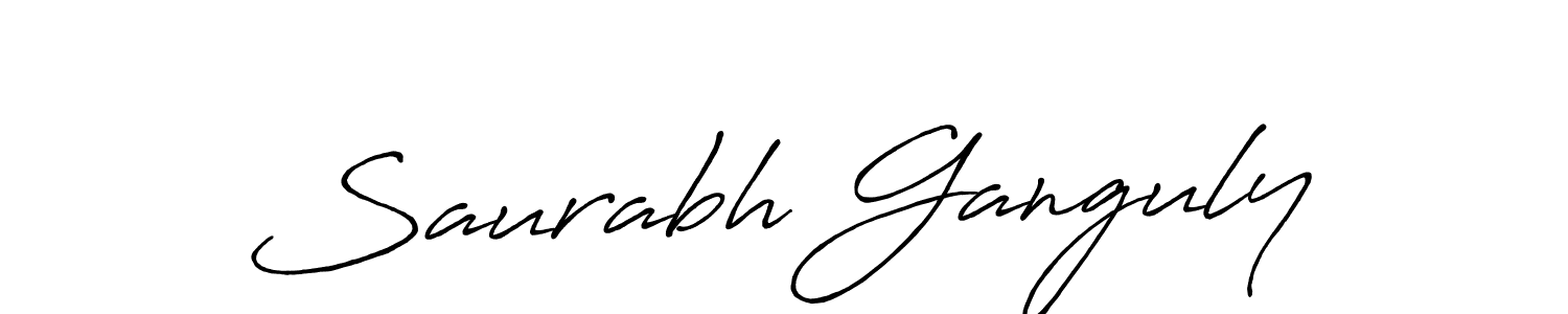 Make a beautiful signature design for name Saurabh Ganguly. With this signature (Antro_Vectra_Bolder) style, you can create a handwritten signature for free. Saurabh Ganguly signature style 7 images and pictures png