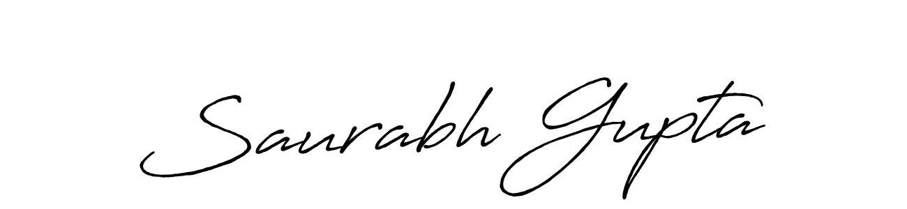 How to make Saurabh Gupta name signature. Use Antro_Vectra_Bolder style for creating short signs online. This is the latest handwritten sign. Saurabh Gupta signature style 7 images and pictures png