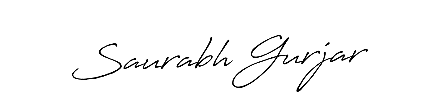 Use a signature maker to create a handwritten signature online. With this signature software, you can design (Antro_Vectra_Bolder) your own signature for name Saurabh Gurjar. Saurabh Gurjar signature style 7 images and pictures png