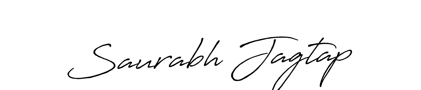 How to make Saurabh Jagtap name signature. Use Antro_Vectra_Bolder style for creating short signs online. This is the latest handwritten sign. Saurabh Jagtap signature style 7 images and pictures png