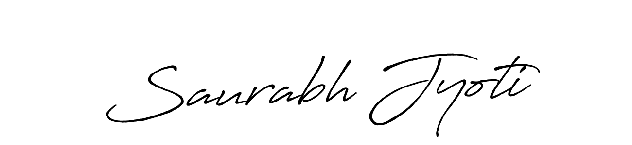 How to make Saurabh Jyoti name signature. Use Antro_Vectra_Bolder style for creating short signs online. This is the latest handwritten sign. Saurabh Jyoti signature style 7 images and pictures png