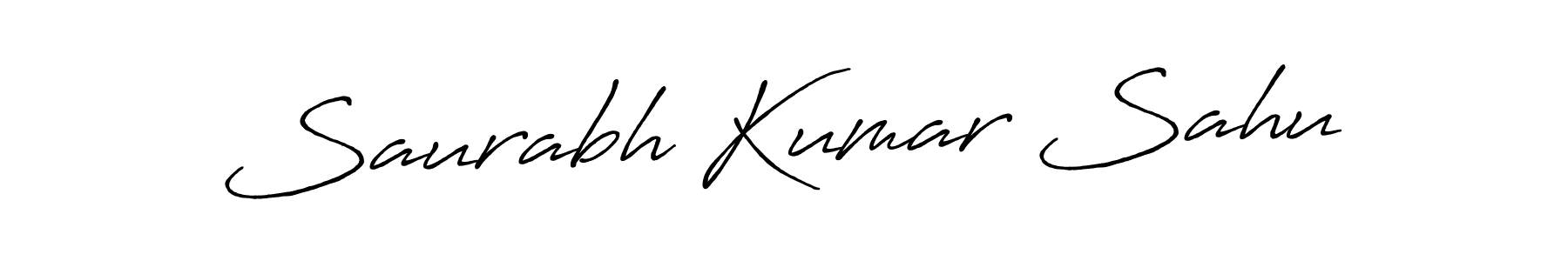 How to make Saurabh Kumar Sahu name signature. Use Antro_Vectra_Bolder style for creating short signs online. This is the latest handwritten sign. Saurabh Kumar Sahu signature style 7 images and pictures png