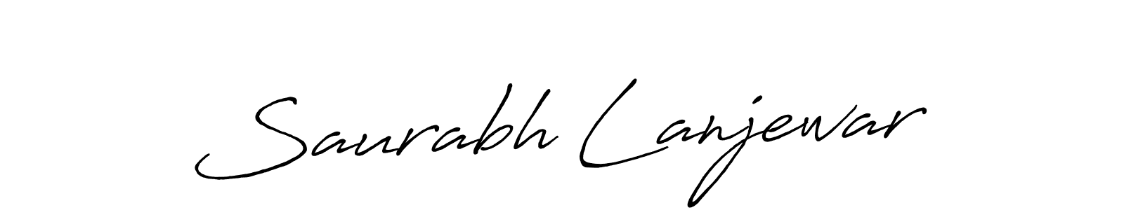 The best way (Antro_Vectra_Bolder) to make a short signature is to pick only two or three words in your name. The name Saurabh Lanjewar include a total of six letters. For converting this name. Saurabh Lanjewar signature style 7 images and pictures png