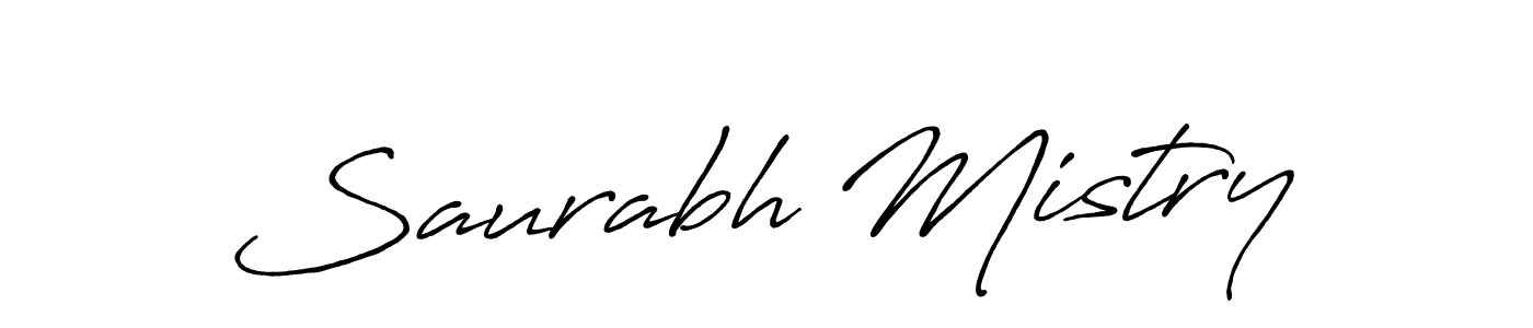 Make a beautiful signature design for name Saurabh Mistry. With this signature (Antro_Vectra_Bolder) style, you can create a handwritten signature for free. Saurabh Mistry signature style 7 images and pictures png