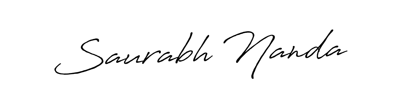 Create a beautiful signature design for name Saurabh Nanda. With this signature (Antro_Vectra_Bolder) fonts, you can make a handwritten signature for free. Saurabh Nanda signature style 7 images and pictures png