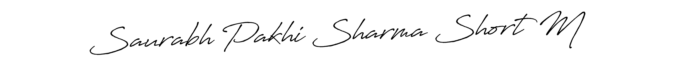 Use a signature maker to create a handwritten signature online. With this signature software, you can design (Antro_Vectra_Bolder) your own signature for name Saurabh Pakhi Sharma Short M. Saurabh Pakhi Sharma Short M signature style 7 images and pictures png