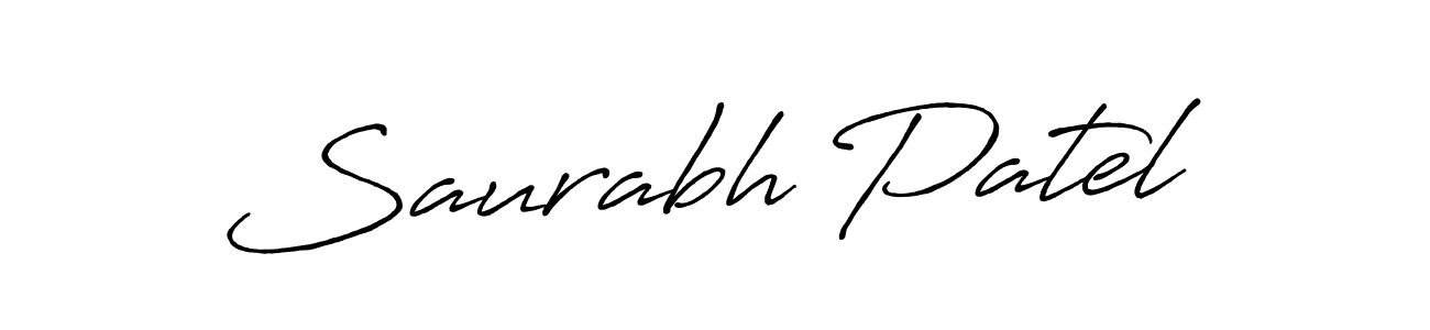Make a beautiful signature design for name Saurabh Patel. With this signature (Antro_Vectra_Bolder) style, you can create a handwritten signature for free. Saurabh Patel signature style 7 images and pictures png