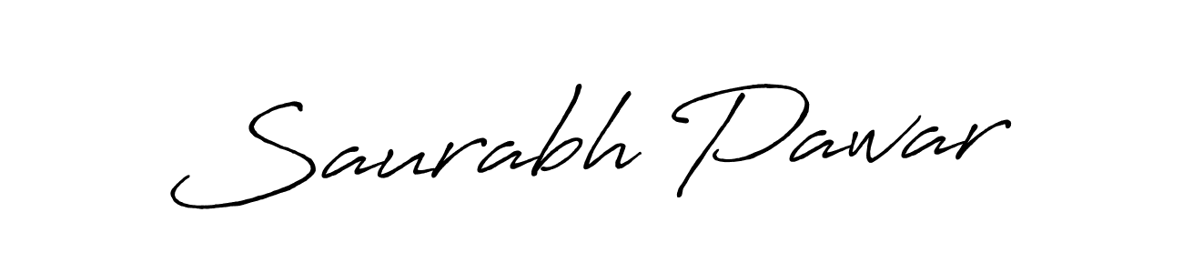 How to make Saurabh Pawar name signature. Use Antro_Vectra_Bolder style for creating short signs online. This is the latest handwritten sign. Saurabh Pawar signature style 7 images and pictures png