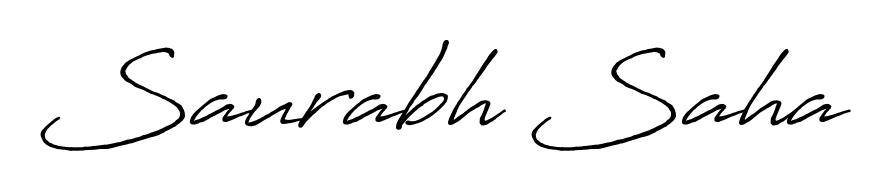 Try this chic Saurabh Saha handwritten sign style. Using Antro_Vectra_Bolder font elements, it gives your name a sleek, memorable identity. Saurabh Saha signature style 7 images and pictures png