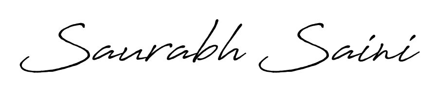 Generate high-definition signature styles for Saurabh Saini. The Antro_Vectra_Bolder typeface ensures crisp legibility and sophisticated design. Saurabh Saini signature style 7 images and pictures png