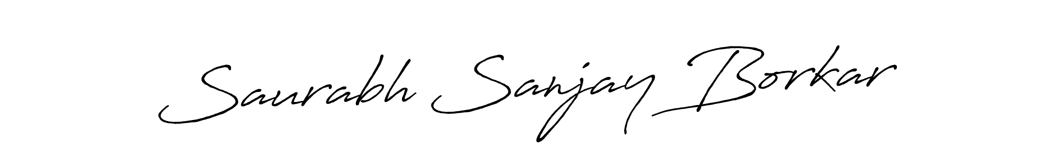 Create a beautiful signature design for name Saurabh Sanjay Borkar. With this signature (Antro_Vectra_Bolder) fonts, you can make a handwritten signature for free. Saurabh Sanjay Borkar signature style 7 images and pictures png