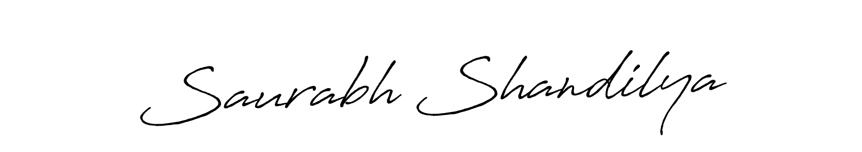 Use a signature maker to create a handwritten signature online. With this signature software, you can design (Antro_Vectra_Bolder) your own signature for name Saurabh Shandilya. Saurabh Shandilya signature style 7 images and pictures png